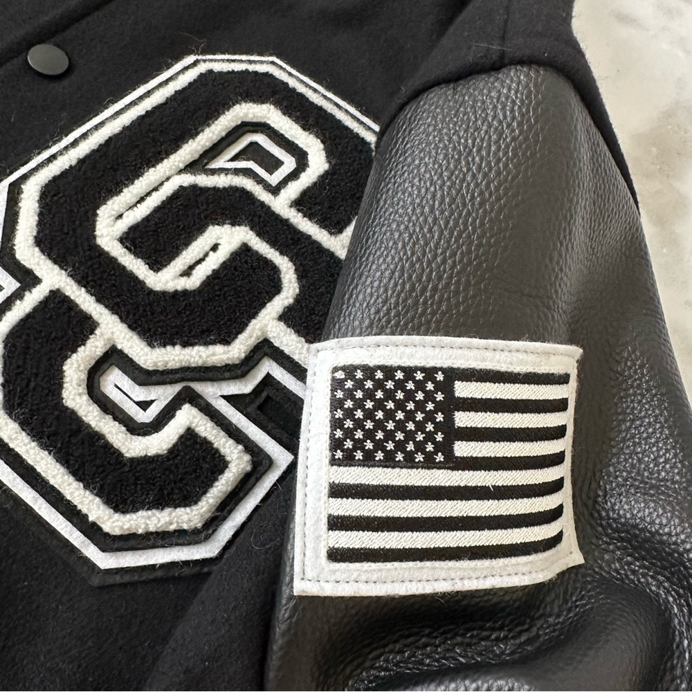 Opening Ceremony Black Varsity Jacket Unisex S - Picture 4 of 15